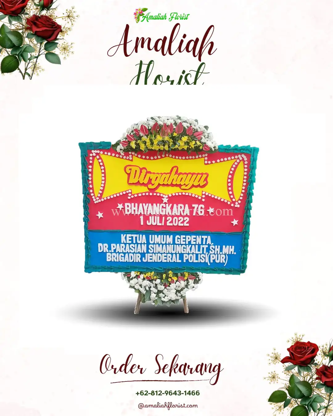 Papan Bunga HUT Ulang Tahun Manistutu